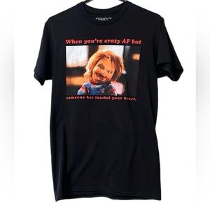 CHUCKY sz small t-shirt when you’re crazy af but someone has touched your heart
